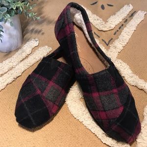 TOMS Women’s Plaid Loafers, Flats, or Slippers
